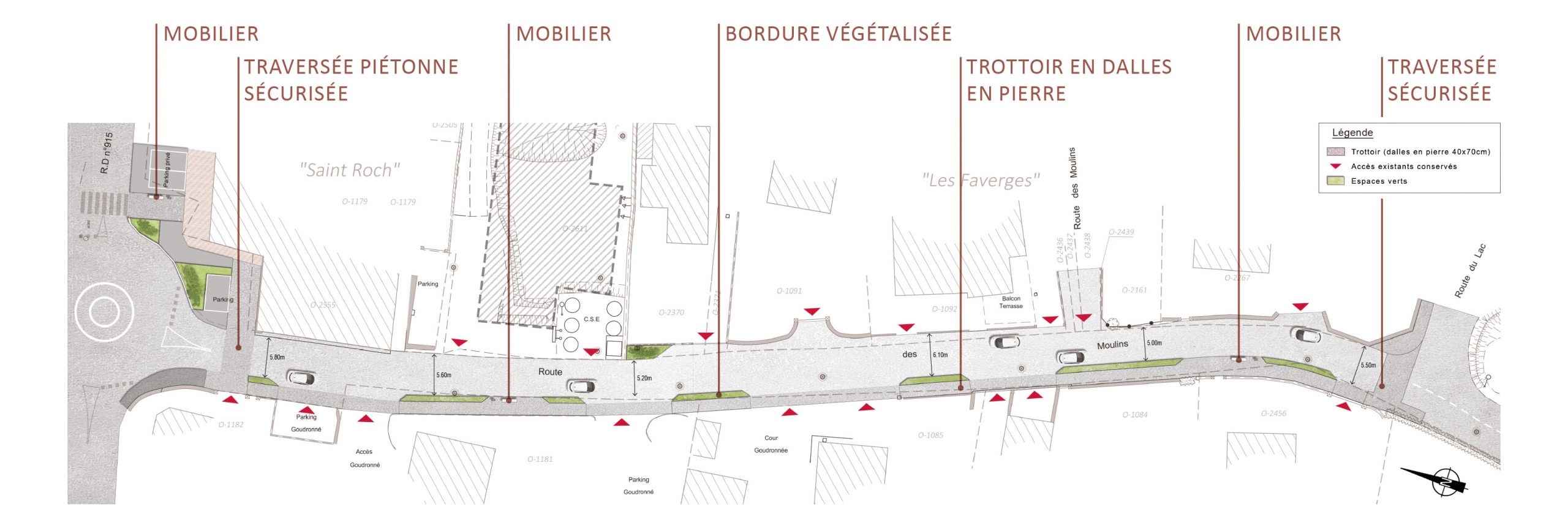 Réaménagement de la route des Moulins -2ème phase-