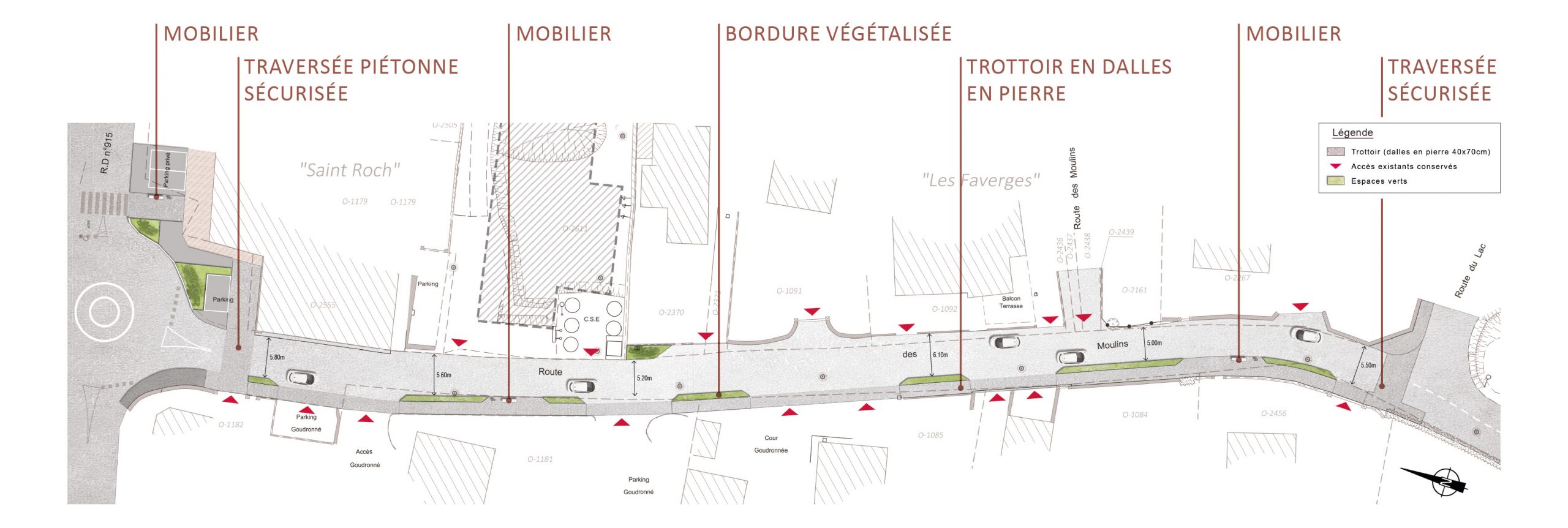 Réglementation des travaux de réfection de la Route des Moulins (phase 2)