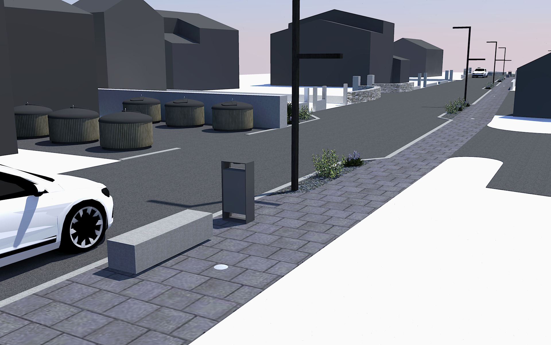 Réaménagement de la route des Moulins